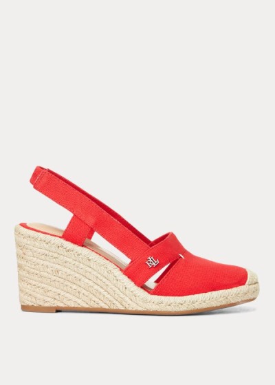 Alpargatas Ralph Lauren Mujer Rojos - Penelopie Canvas - ZYPNW6239